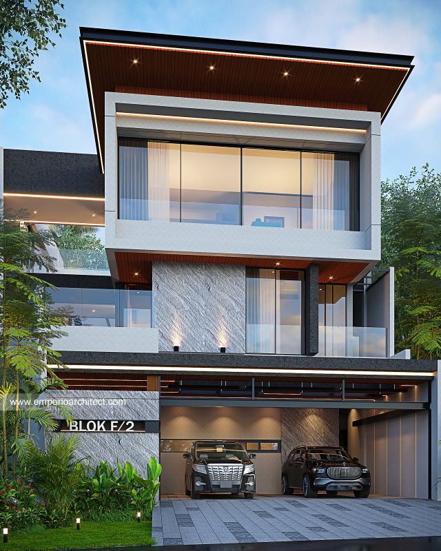 Desain Rumah Modern 3 Lantai Bapak ZMM di  Serpong, Tangerang Selatan