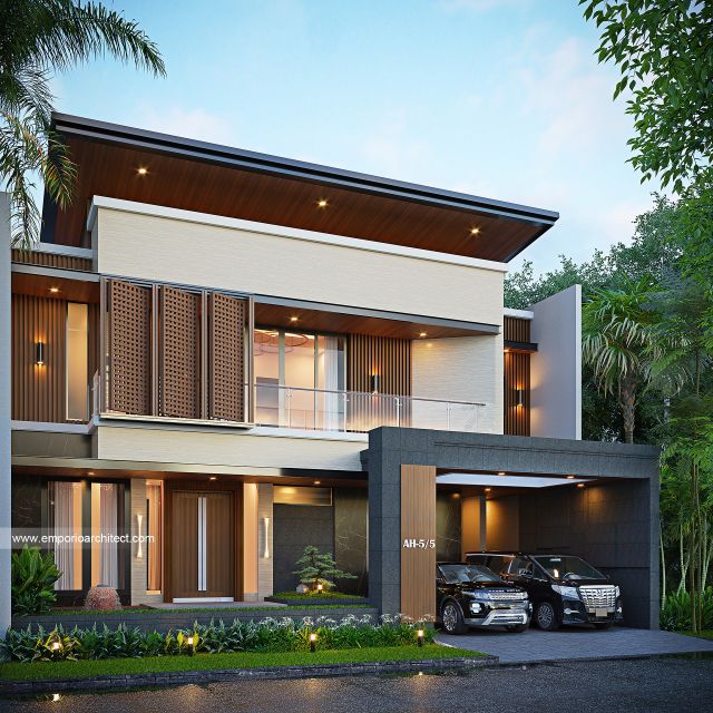 Gambar 1 Desain Rumah Modern 3 Lantai Bapak HDL di  Bekasi