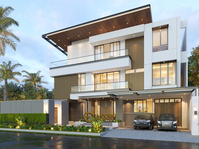 Gambar 1 Desain Rumah Modern 3 Lantai Bapak Joseph di  Jakarta