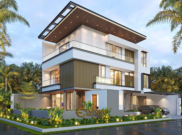 Gambar 2 Desain Rumah Modern 3 Lantai Bapak Joseph di  Jakarta