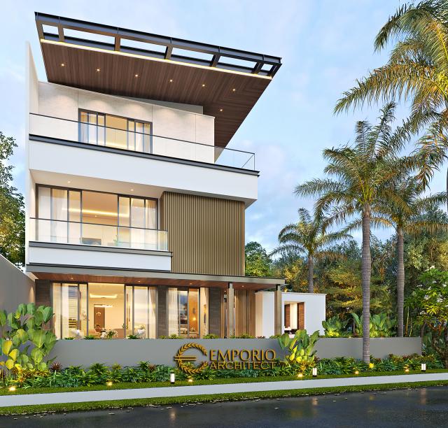 Gambar 3 Desain Rumah Modern 3 Lantai Bapak Joseph di  Jakarta