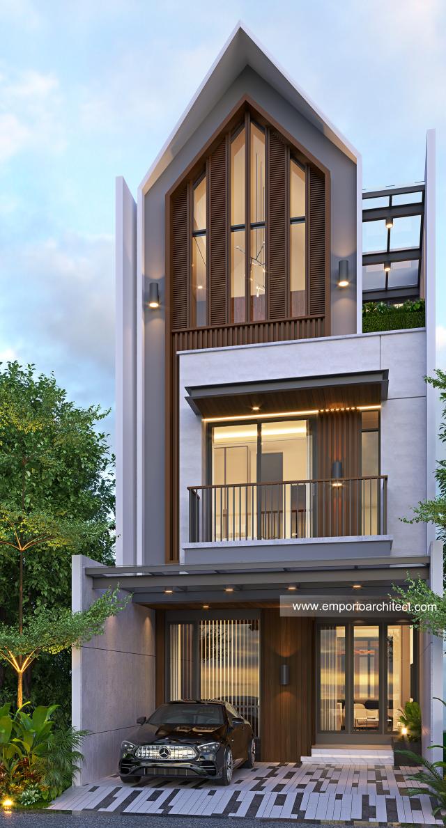 #housedesign - Mrs. Nera Modern House 3 Floors Design - Jakarta Timur - Code 18721