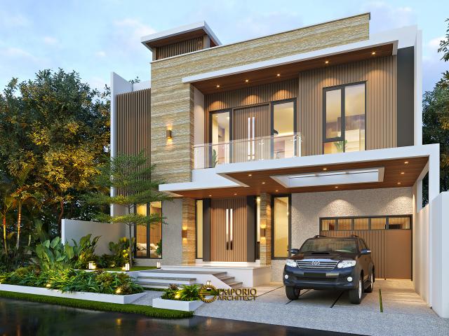 Gambar 2 Desain Rumah Modern 3 Lantai Bapak Fahmi di  Tangerang, Banten