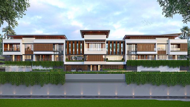 Gambar 1 Desain Rumah Modern 3 Lantai Bapak WLL 1787 di  Samarinda