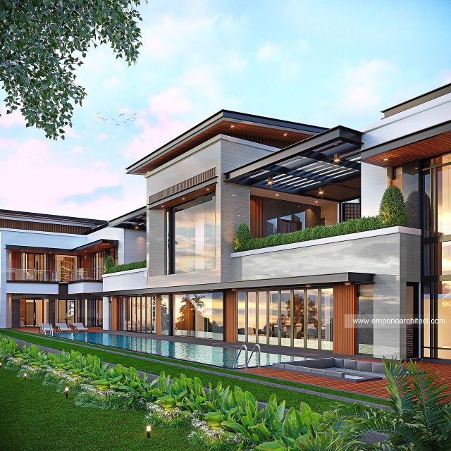 Gambar 3 Desain Rumah Modern 3 Lantai Bapak WLL 1787 di  Samarinda