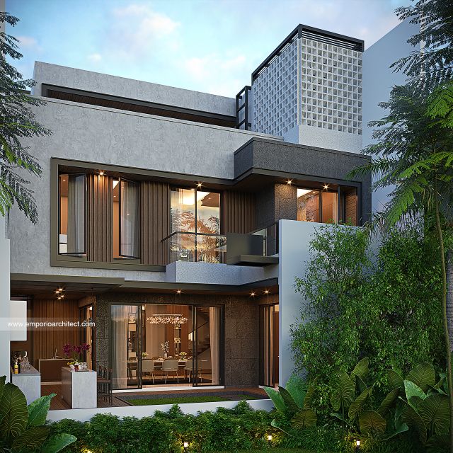 Gambar 3 Desain Rumah Modern 3 Lantai Ibu RC 1852 di  Alam Sutera, Tangerang