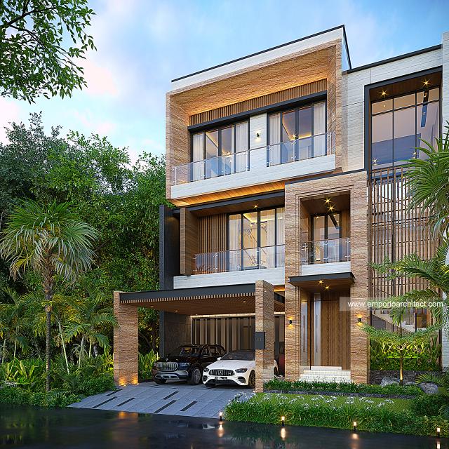 #frontfacadedesign - Mr. ADR 1617 Modern House 3 Floors Design - Jakarta - Code 33807