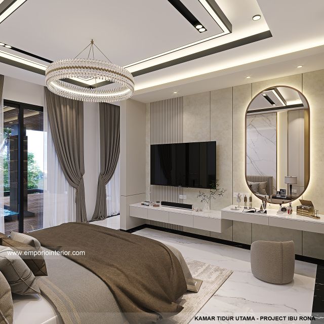 #bedroomdesign - Mrs. RN Modern House 3 Floors Design - Jambi - Code 40776