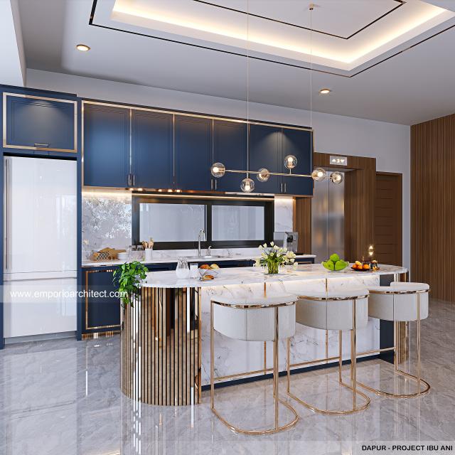 Desain Dapur Rumah Modern 3 Lantai Ibu AN di Jakarta