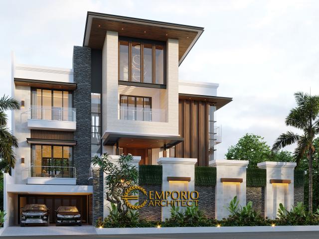 Gambar 1 Desain Rumah Modern 3 Lantai Bapak IRW di  Jakarta