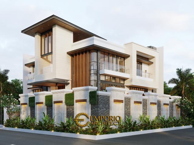 Gambar 2 Desain Rumah Modern 3 Lantai Bapak IRW di  Jakarta