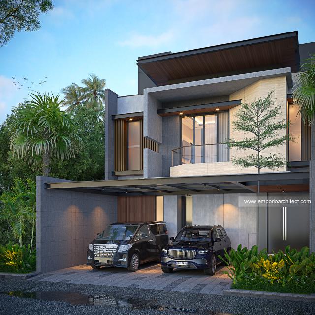 Gambar 2 Desain Rumah Modern 3 Lantai Bapak DVI 1779 di  Jakarta Utara