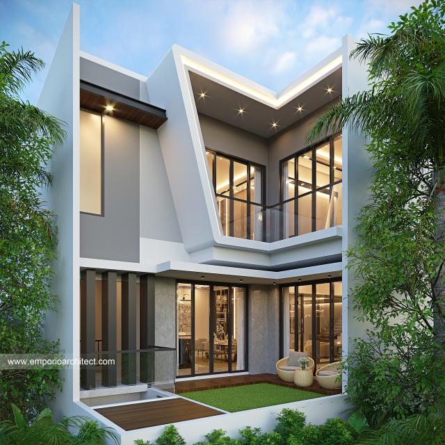 Gambar 3 Desain Rumah Modern 3 Lantai Bapak MLN 1501 di  Jakarta Barat