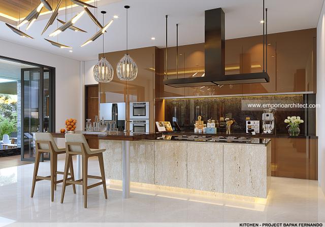 Desain Dapur Rumah Modern 3 Lantai Bapak Fernando di Timor Leste