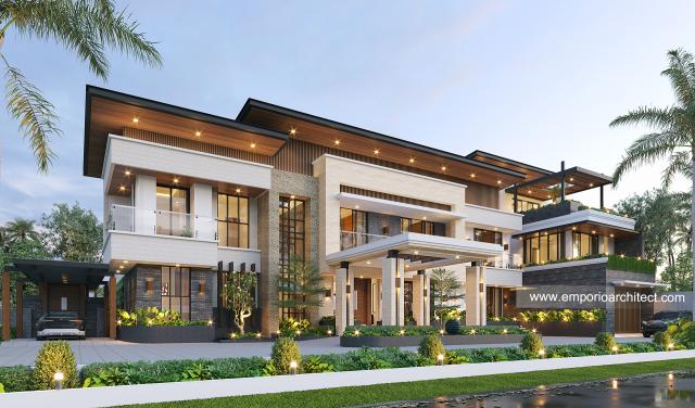 Gambar 1 Desain Rumah Modern 3 Lantai Bapak Fernando di  Timor Leste