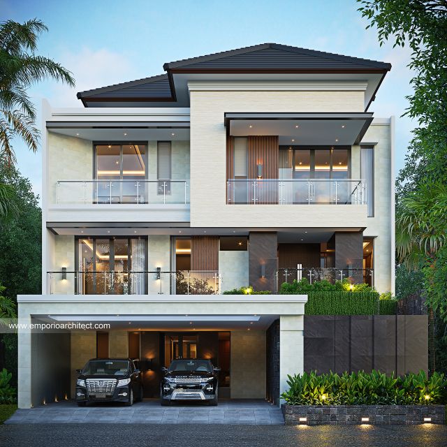 Gambar 1 Desain Rumah Modern 3 Lantai Ibu SRT 1794 di  Bogor