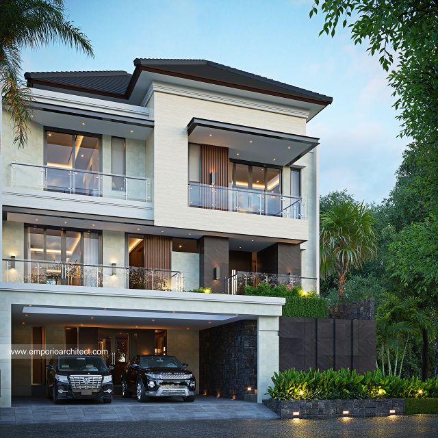 Gambar 2 Desain Rumah Modern 3 Lantai Ibu SRT 1794 di  Bogor