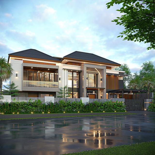 Gambar 2 Desain Rumah Modern 3 Lantai Ibu YSC 1578 di  Malang