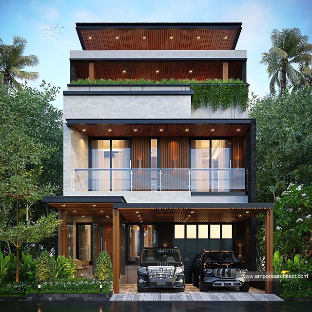 Gambar 1 Desain Rumah Modern 3 Lantai Bapak HND 1628 di  Bandung