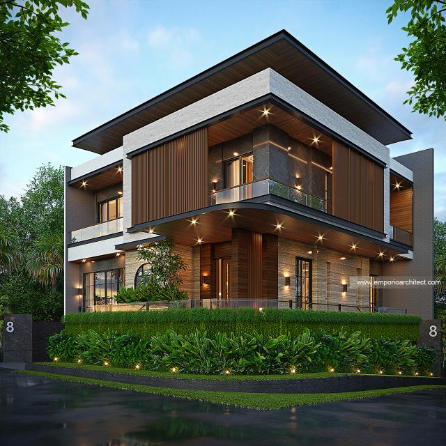 Gambar 2 Desain Rumah Modern 3 Lantai Ibu RK 1778 di  Balikpapan