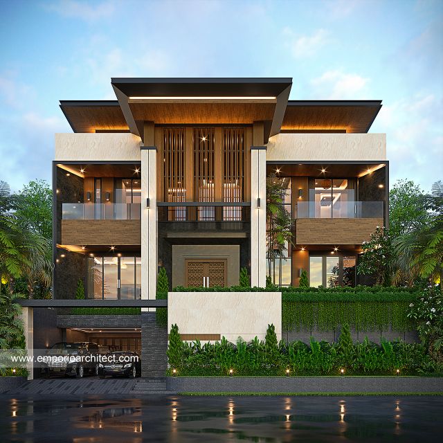 Gambar 1 Desain Rumah Modern 3 Lantai Bapak SWD di  Samarinda