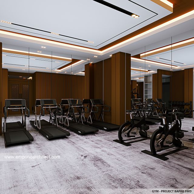 Desain Ruang Gym Rumah Modern 3 Lantai Bapak SWD di Samarinda