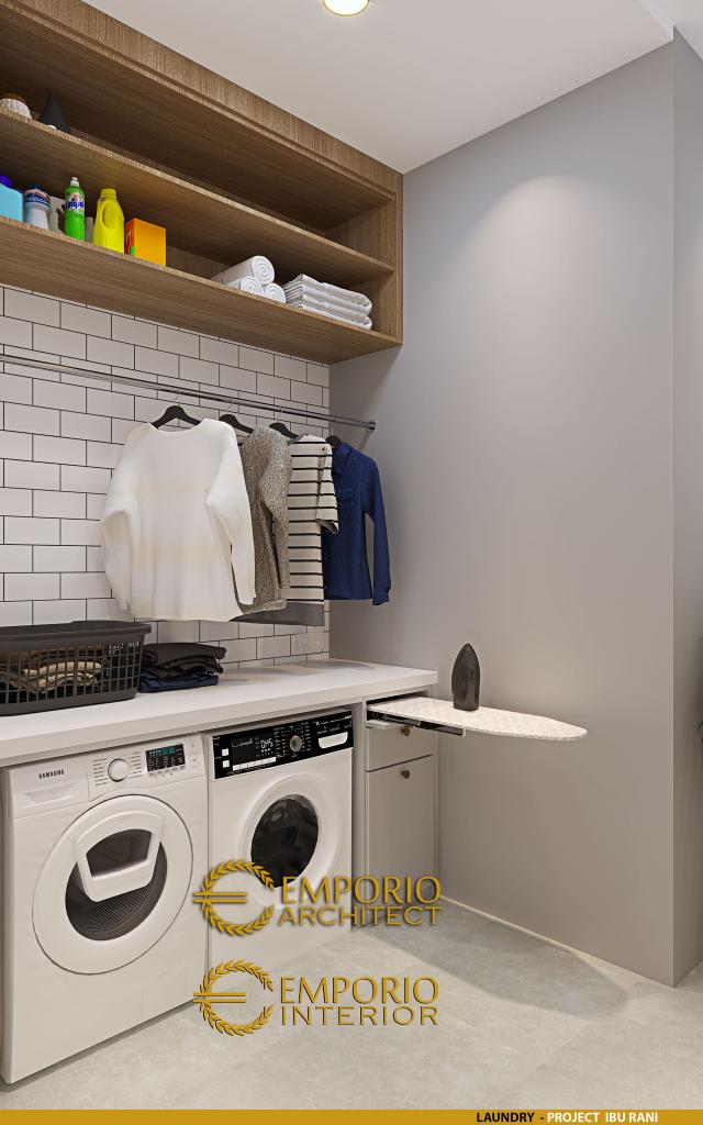 Desain Laundry Rumah Modern 3 Lantai Ibu Rani di BSD, Tangerang Selatan, Banten