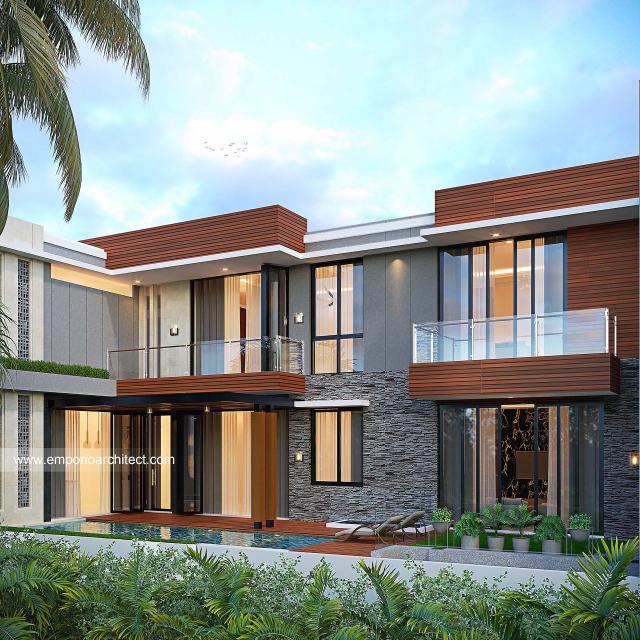 Gambar 3 Desain Rumah Modern 3 Lantai Bapak BBN 1753 di  Jakarta