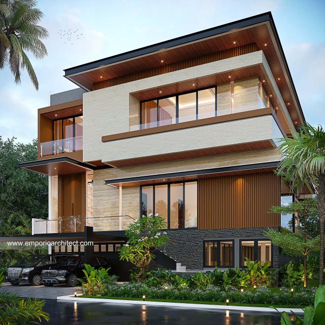 Desain Rumah Modern 3 Lantai Bapak YSF 1486 di  PIK 2, Jakarta Utara