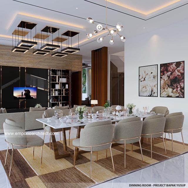 #diningroomdesign - Mr. YSF 1486 Modern House 3 Floors Design - PIK 2, Jakarta Utara - Code 29702