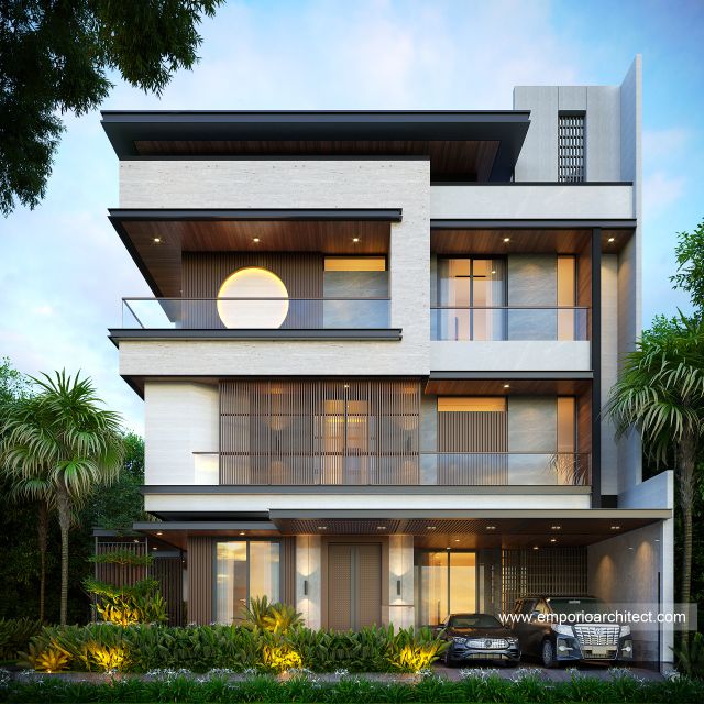 Gambar 2 Desain Rumah Modern 3 Lantai Bapak AMR di  Bekasi