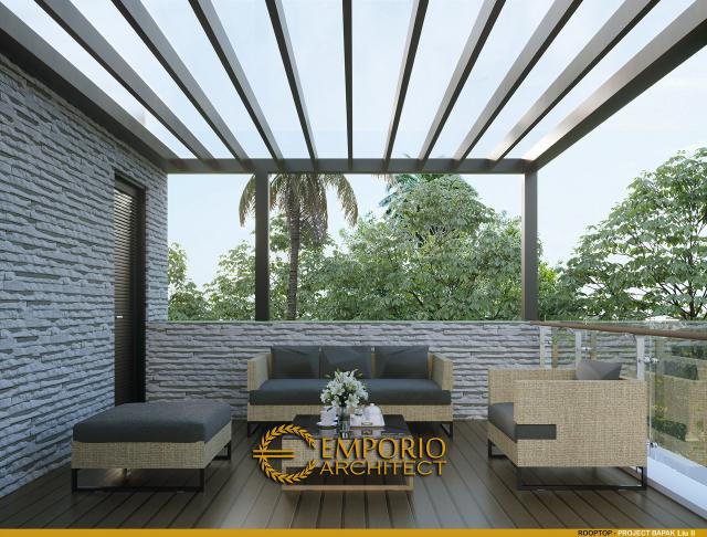 Desain Roof Top Rumah Modern 3 Lantai Bapak Liu II di Jakarta Barat