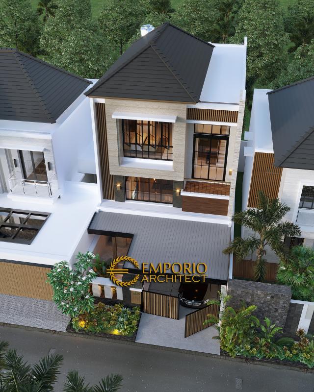 Desain Master Plan Rumah Modern 3 Lantai Ibu Eli di Bekasi, Jawa Barat