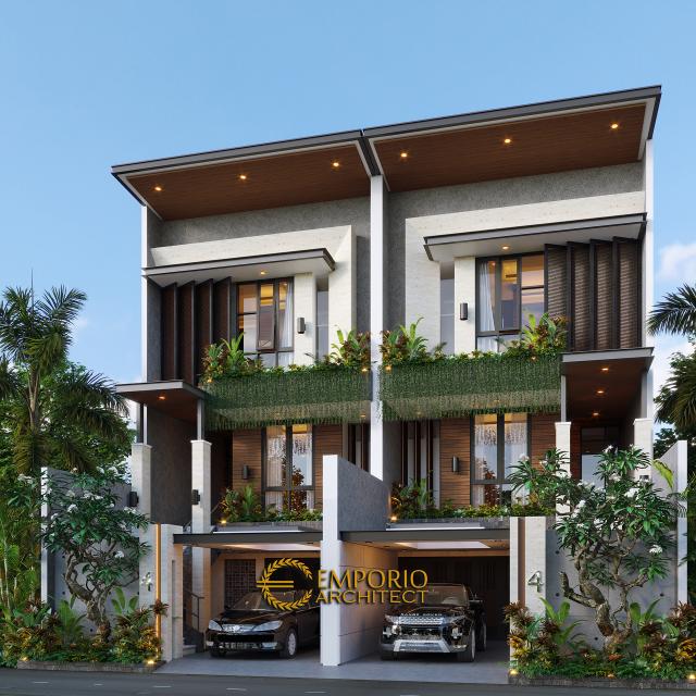 Desain Tampak Depan 1 Rumah Modern 3 Lantai Ibu Gena di Jakarta Selatan