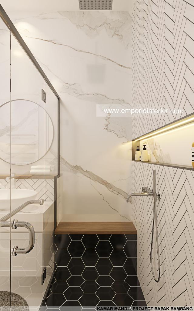 #bathroomdesign - Mr. Bambang Modern House 3.5 Floors Design - Jakarta - Code 19852