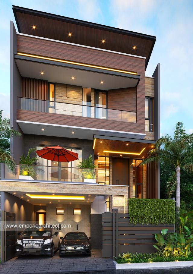 Desain Rumah Modern 3.5 Lantai Bapak LBY di  Sunter, Jakarta Utara