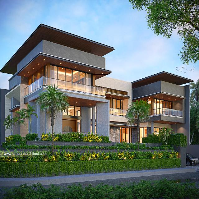 Gambar 3 Desain Rumah Modern 3.5 Lantai Bapak ATN 1504 di  Tangerang