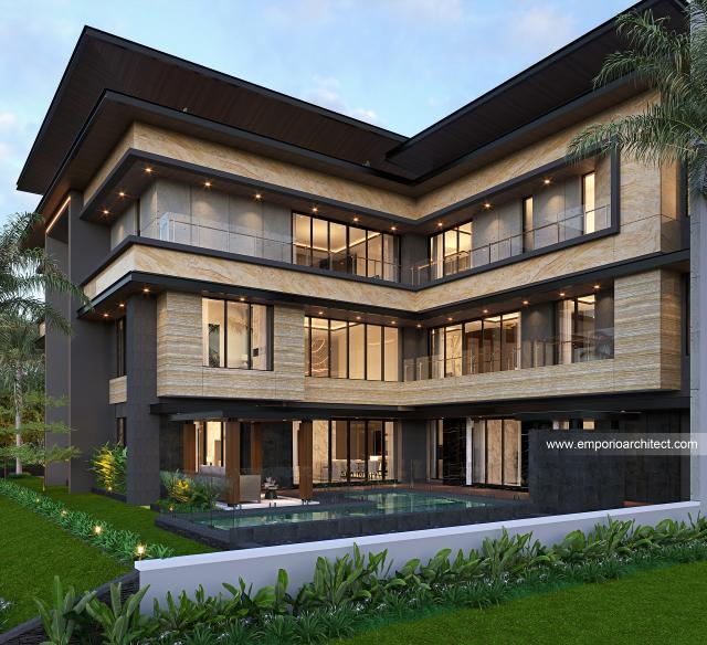 #homeexteriordesign - Mr. DNL 1423 Modern House 3.5 Floors Design - Banten - Code 29755