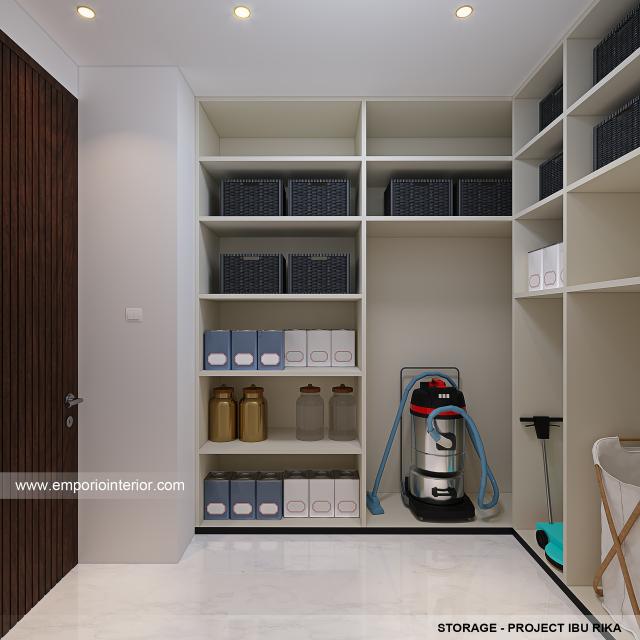 Desain Storage Rumah Modern 3.5 Lantai Ibu R.A di Bandung