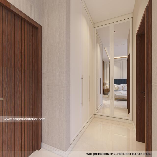 Desain WIC - Kamar Tidur 1 Rumah Modern 3.5 Lantai Bapak RSL di Jakarta