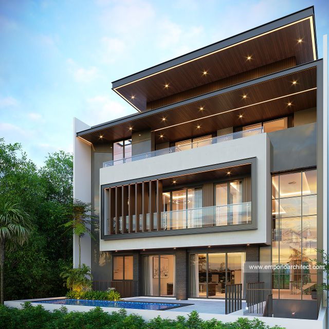 Gambar 3 Desain Rumah Modern 4 Lantai Bapak LB 1874 di  Jakarta