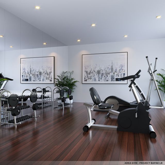 Desain Ruang Gym Rumah Modern 4 Lantai Bapak LB di Jakarta