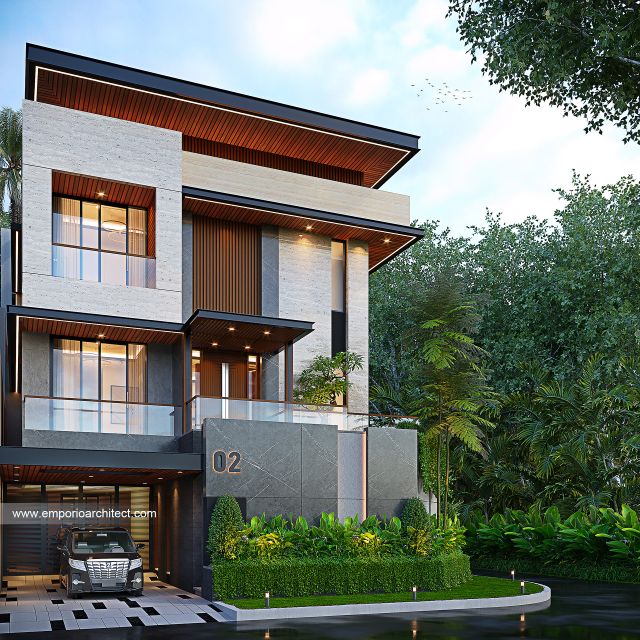 Gambar 2 Desain Rumah Modern 4 Lantai Bapak ADR 1870 di  Gading Serpong, Tangerang