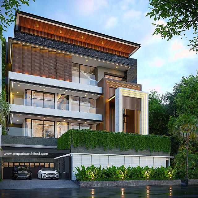 Gambar 1 Desain Rumah Modern 4 Lantai Bapak UN 1609 di  Kelapa Gading, Jakarta Utara