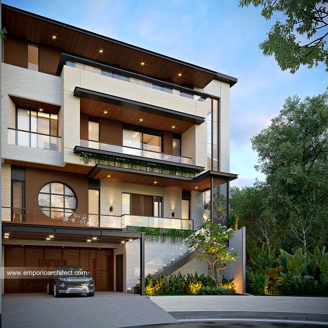 Gambar 1 Desain Rumah Modern 4 Lantai Bapak HD 1682 di  Jakarta