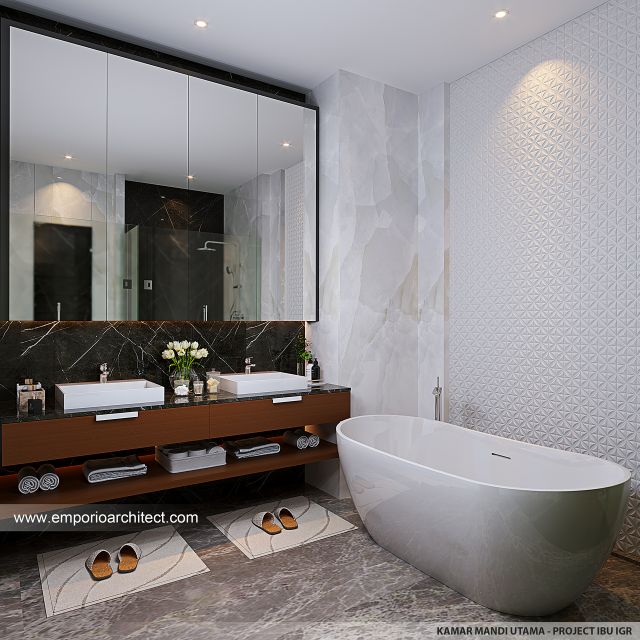 #bathroomdesign - Mrs. IGR 1897 Modern House 4 Floors Design - PIK, Jakarta Utara - Code 41451