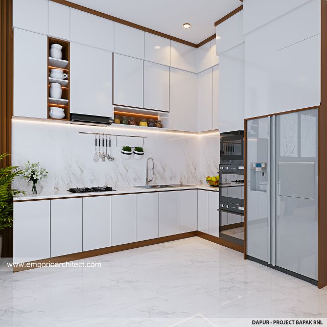 #kitchendesign - Mr. RNL 1768 Modern House 4 Floors Design - Makassar - Code 38214