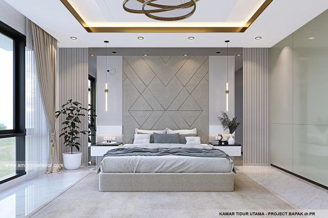 #bedroomdesign - dr. PR Modern House 4 Floors Design - Denpasar, Bali - Code 41710