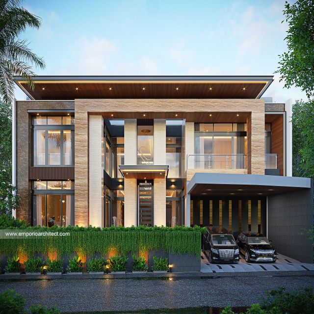 Desain Rumah Modern 4 Lantai Ibu FLA di  Jakarta