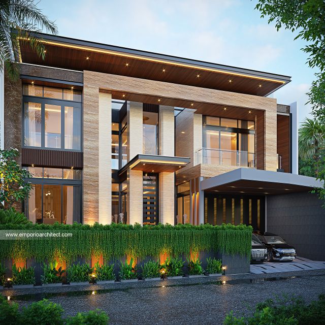 Gambar 2 Desain Rumah Modern 4 Lantai Ibu FLA di  Jakarta